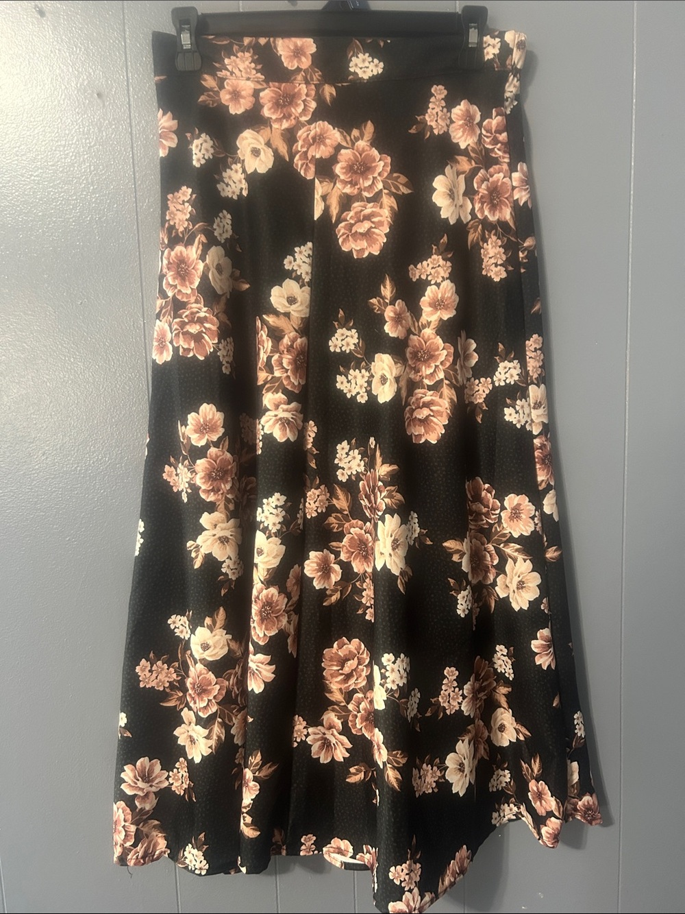 Altar'd State Black Skirt with Blush and Cream Floral Print